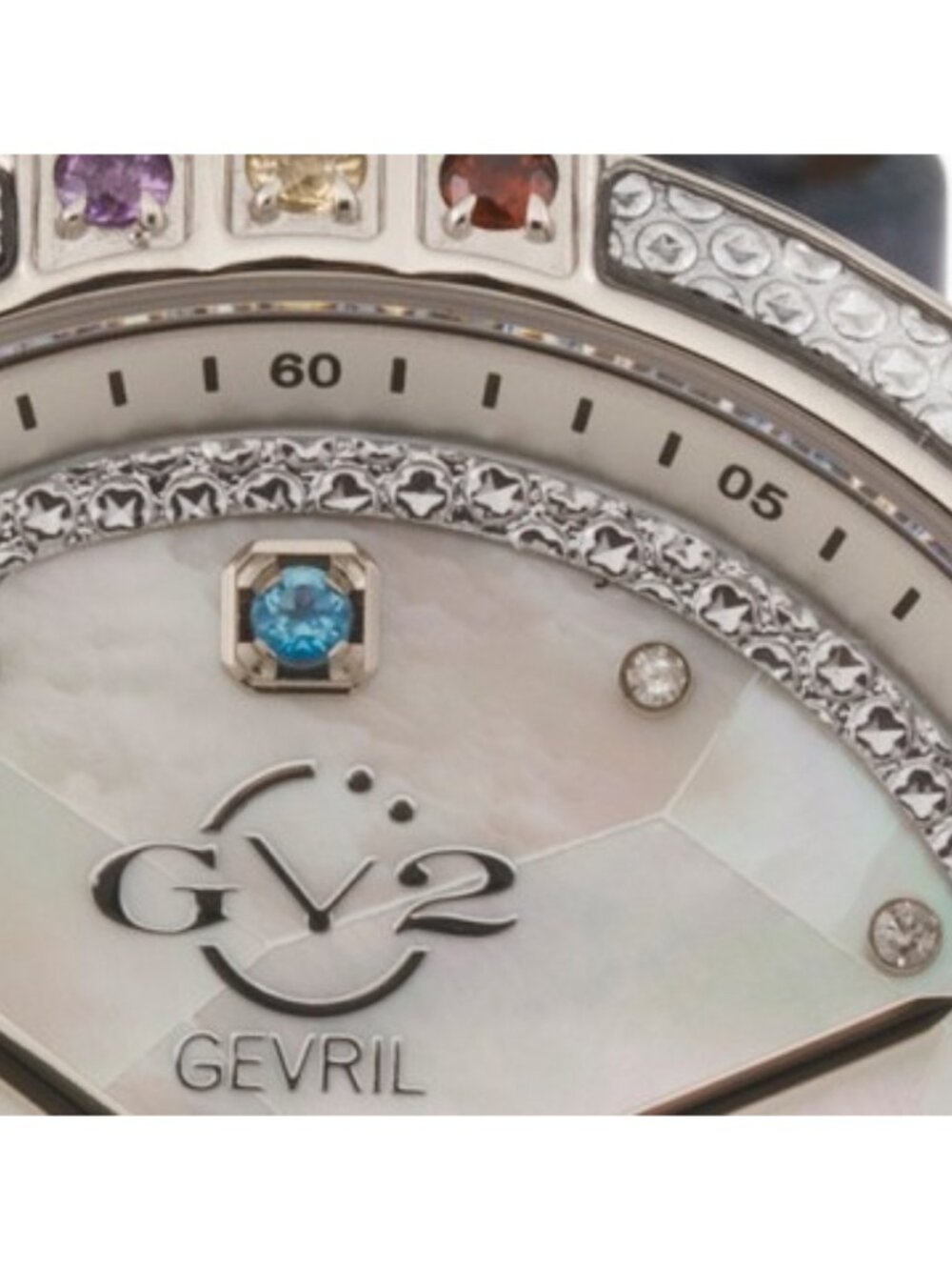 GV2 BY GEVRIL Women's Swiss Made Matera Suede Strap Diamond Bezel Watch - Picture 5 of 7